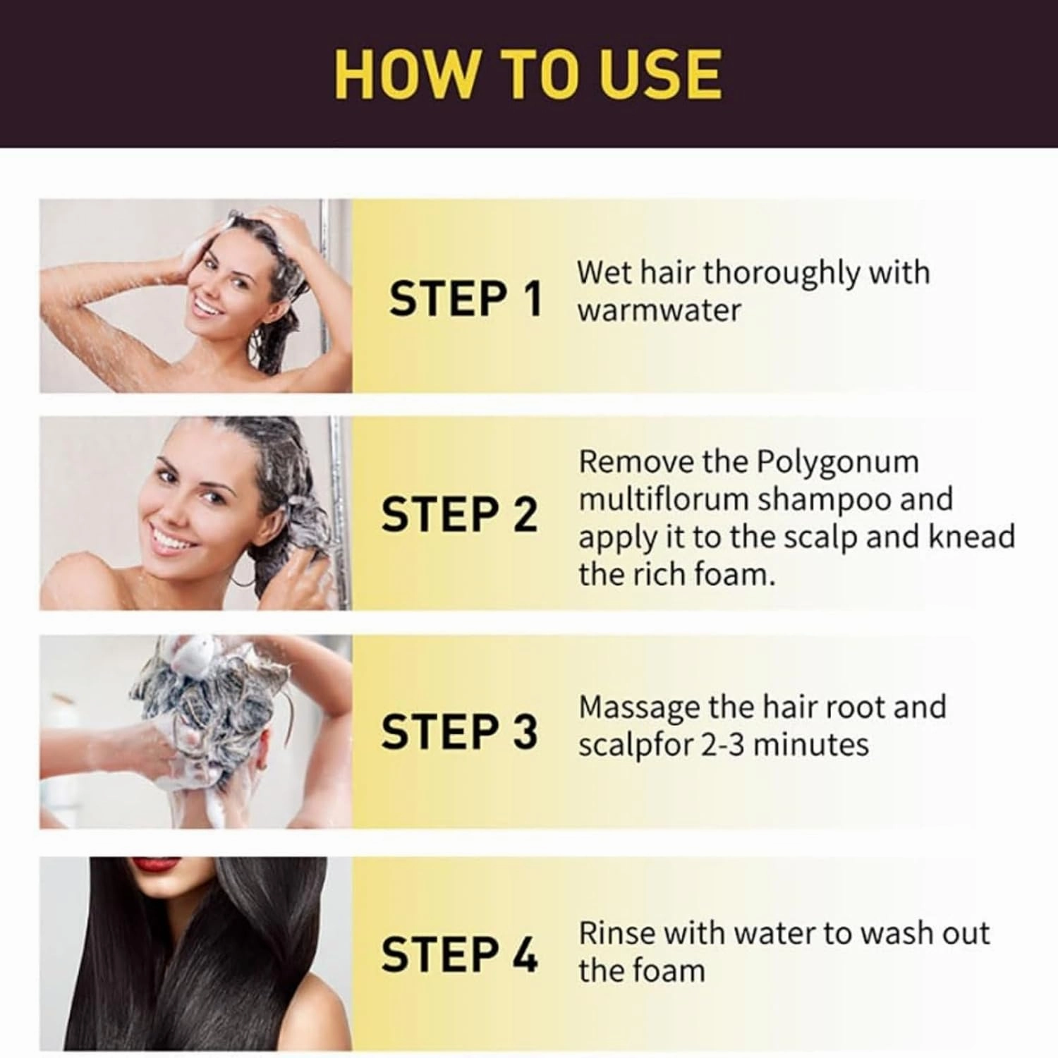 Revitalcolor Shampoo Cubre Canas, Revitalcolor 3-In-1 Instant Hair Color Shampoo, Damage-free Hair, Long Lasting, Deep Cleansing & Nourishing, Herbal Tinting for All People (natural black)