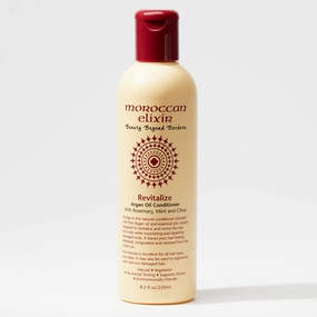 Revitalize Argan Oil Conditioner for Dry, Damaged, Color-treated Hair, Sulfate, Paraben and Silicone Free Deep Conditioning for Hair Growth and Taming Frizz (8.5oz)