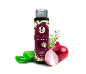 RIBON'S Onion, Aloe Vera, and Rosemary Shampoo – Natural Hair Growth Treatment for Hair Loss – Sulfate-Free, Paraben-Free, Deep Cleansing Shampoo for Healthy Hair and Scalp 450 ml