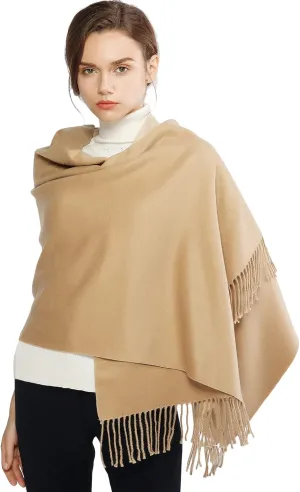RIIQIICHY Pashmina Shawls and Wraps for Evening Dresses Scarfs for Women Fall Winter Travel Blanket Scarf Large Warm Scarves