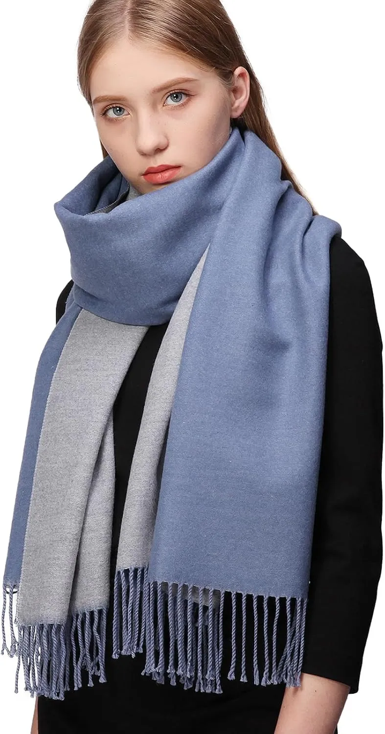 RIIQIICHY Pashmina Shawls and Wraps for Evening Dresses Scarfs for Women Fall Winter Travel Blanket Scarf Large Warm Scarves