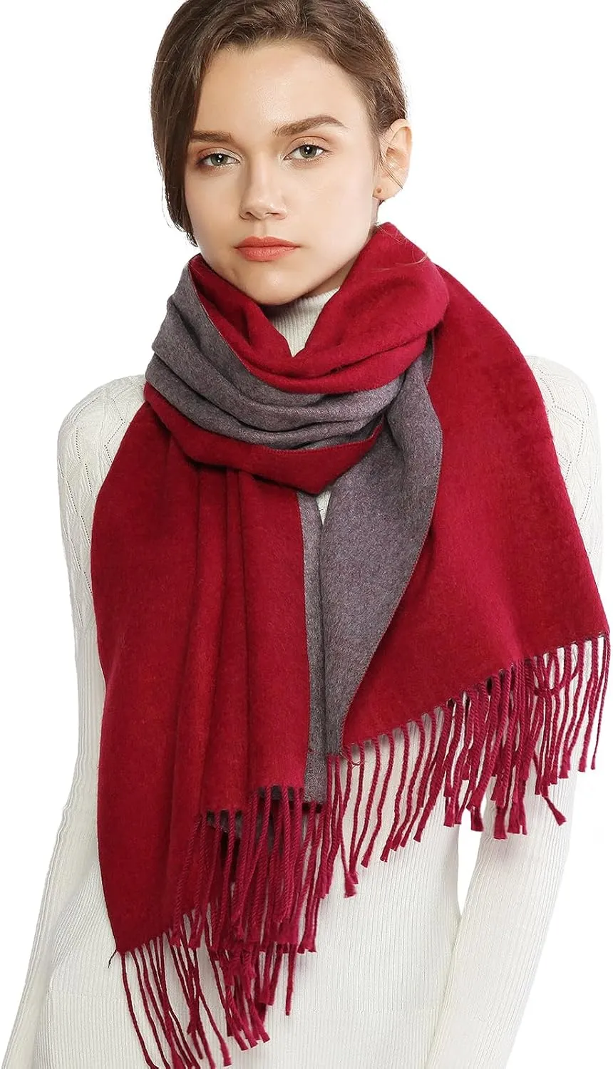 RIIQIICHY Pashmina Shawls and Wraps for Evening Dresses Scarfs for Women Fall Winter Travel Blanket Scarf Large Warm Scarves