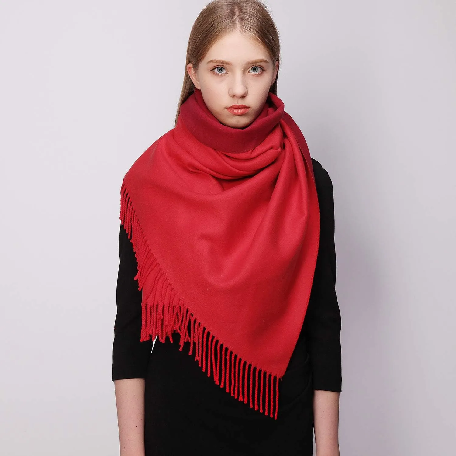 RIIQIICHY Pashmina Shawls and Wraps for Evening Dresses Scarfs for Women Fall Winter Travel Blanket Scarf Large Warm Scarves