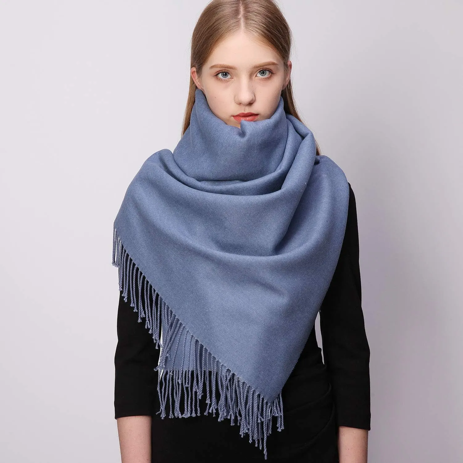 RIIQIICHY Pashmina Shawls and Wraps for Evening Dresses Scarfs for Women Fall Winter Travel Blanket Scarf Large Warm Scarves