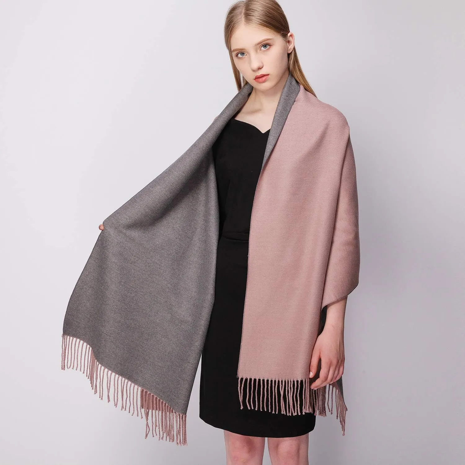 RIIQIICHY Pashmina Shawls and Wraps for Evening Dresses Scarfs for Women Fall Winter Travel Blanket Scarf Large Warm Scarves