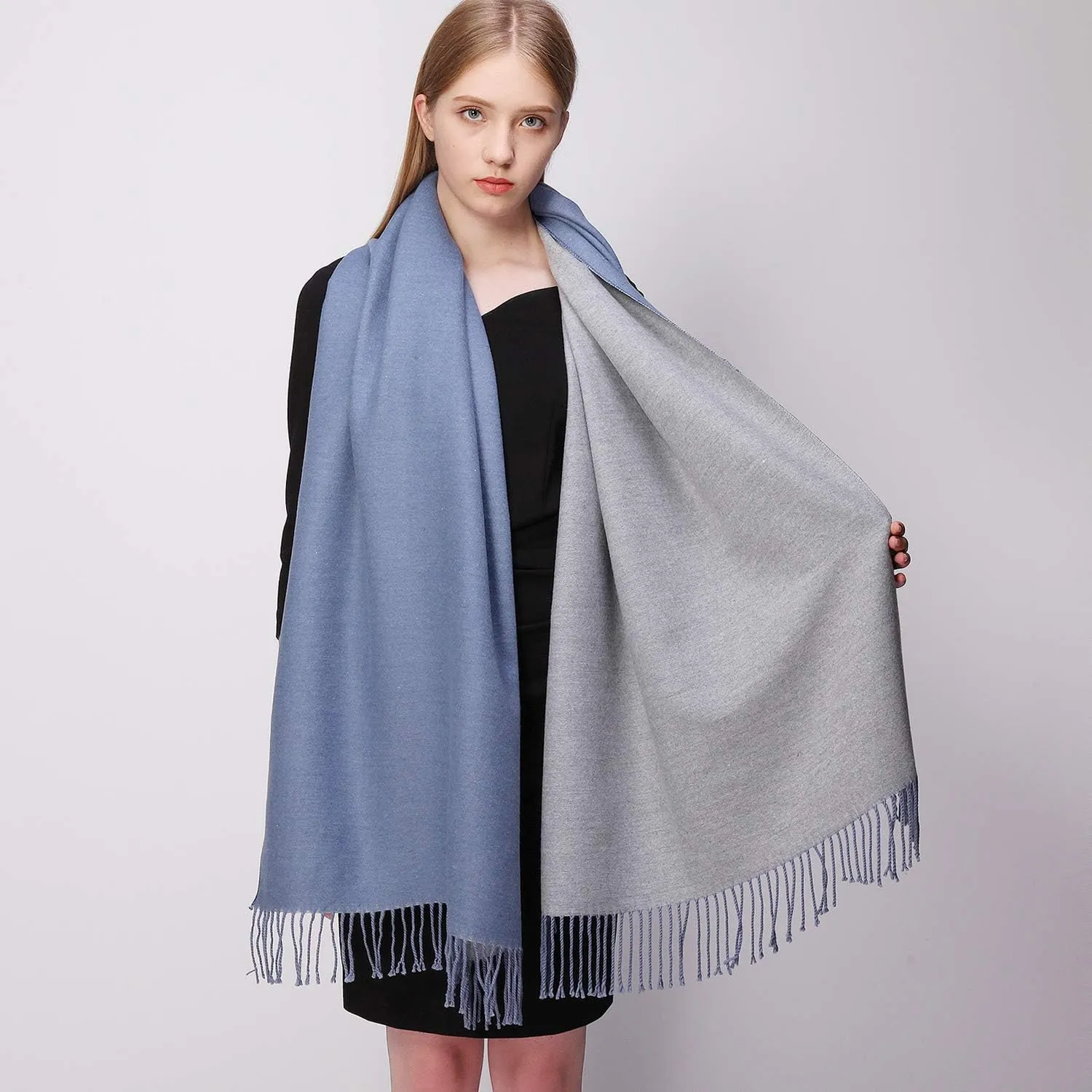 RIIQIICHY Pashmina Shawls and Wraps for Evening Dresses Scarfs for Women Fall Winter Travel Blanket Scarf Large Warm Scarves