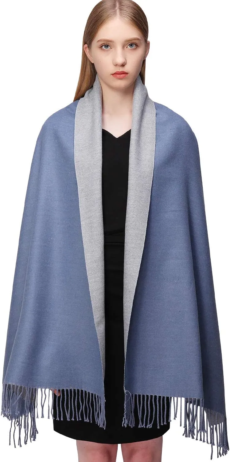 RIIQIICHY Pashmina Shawls and Wraps for Evening Dresses Scarfs for Women Fall Winter Travel Blanket Scarf Large Warm Scarves
