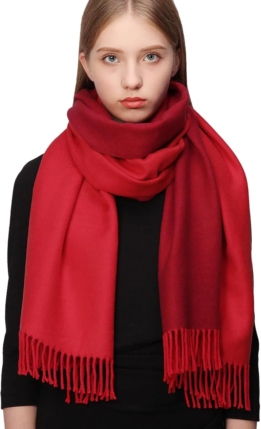 RIIQIICHY Pashmina Shawls and Wraps for Evening Dresses Scarfs for Women Fall Winter Travel Blanket Scarf Large Warm Scarves