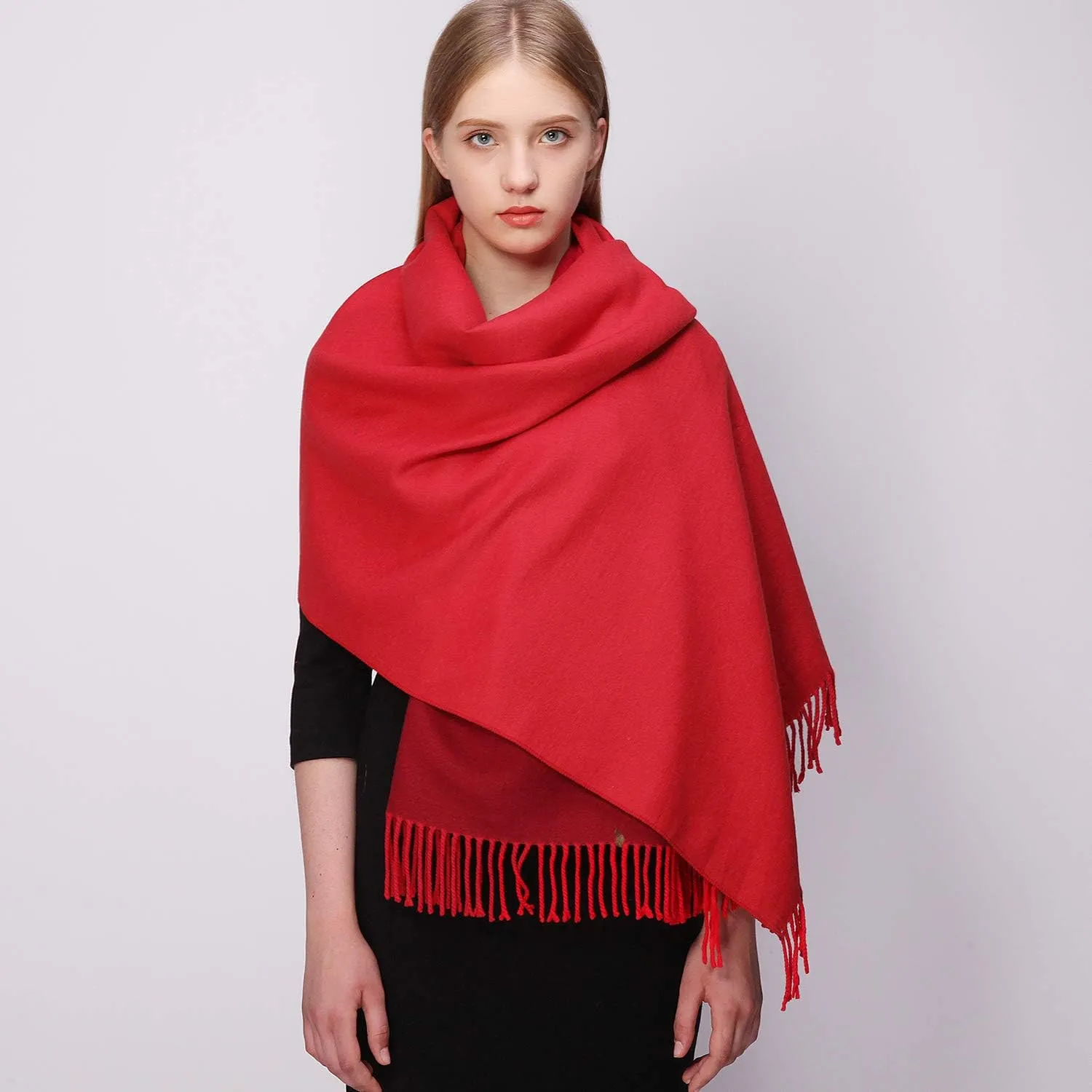 RIIQIICHY Pashmina Shawls and Wraps for Evening Dresses Scarfs for Women Fall Winter Travel Blanket Scarf Large Warm Scarves