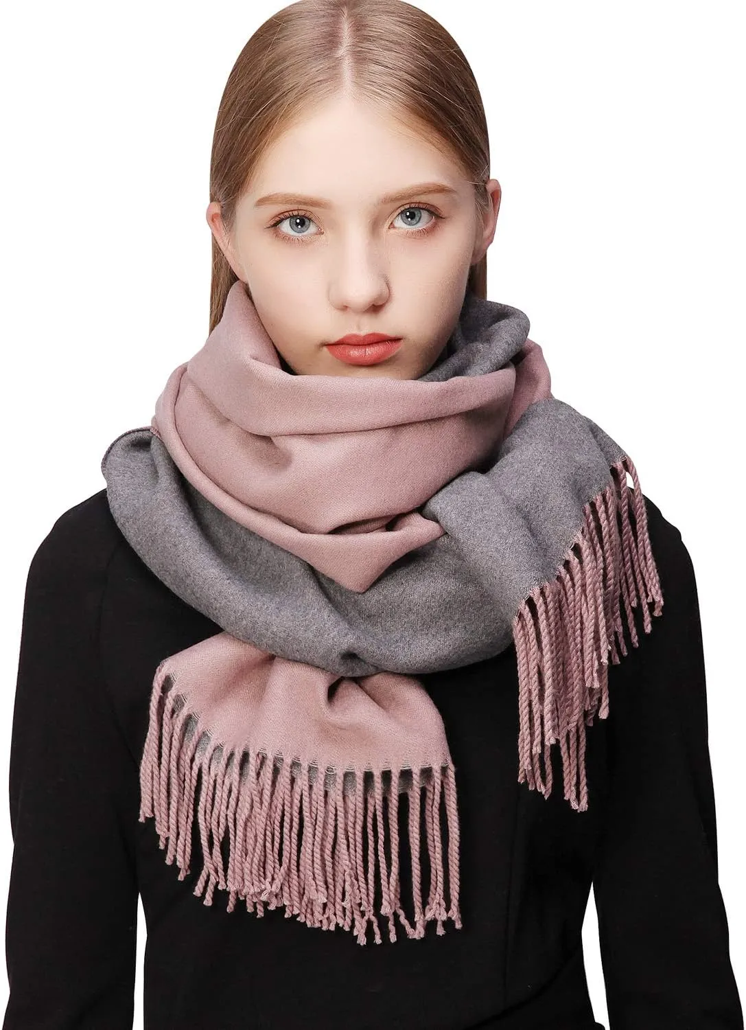 RIIQIICHY Pashmina Shawls and Wraps for Evening Dresses Scarfs for Women Fall Winter Travel Blanket Scarf Large Warm Scarves