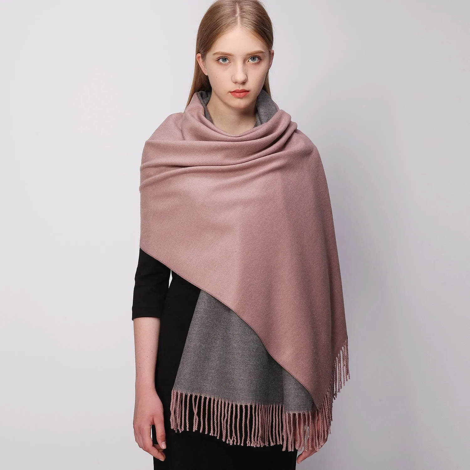 RIIQIICHY Pashmina Shawls and Wraps for Evening Dresses Scarfs for Women Fall Winter Travel Blanket Scarf Large Warm Scarves