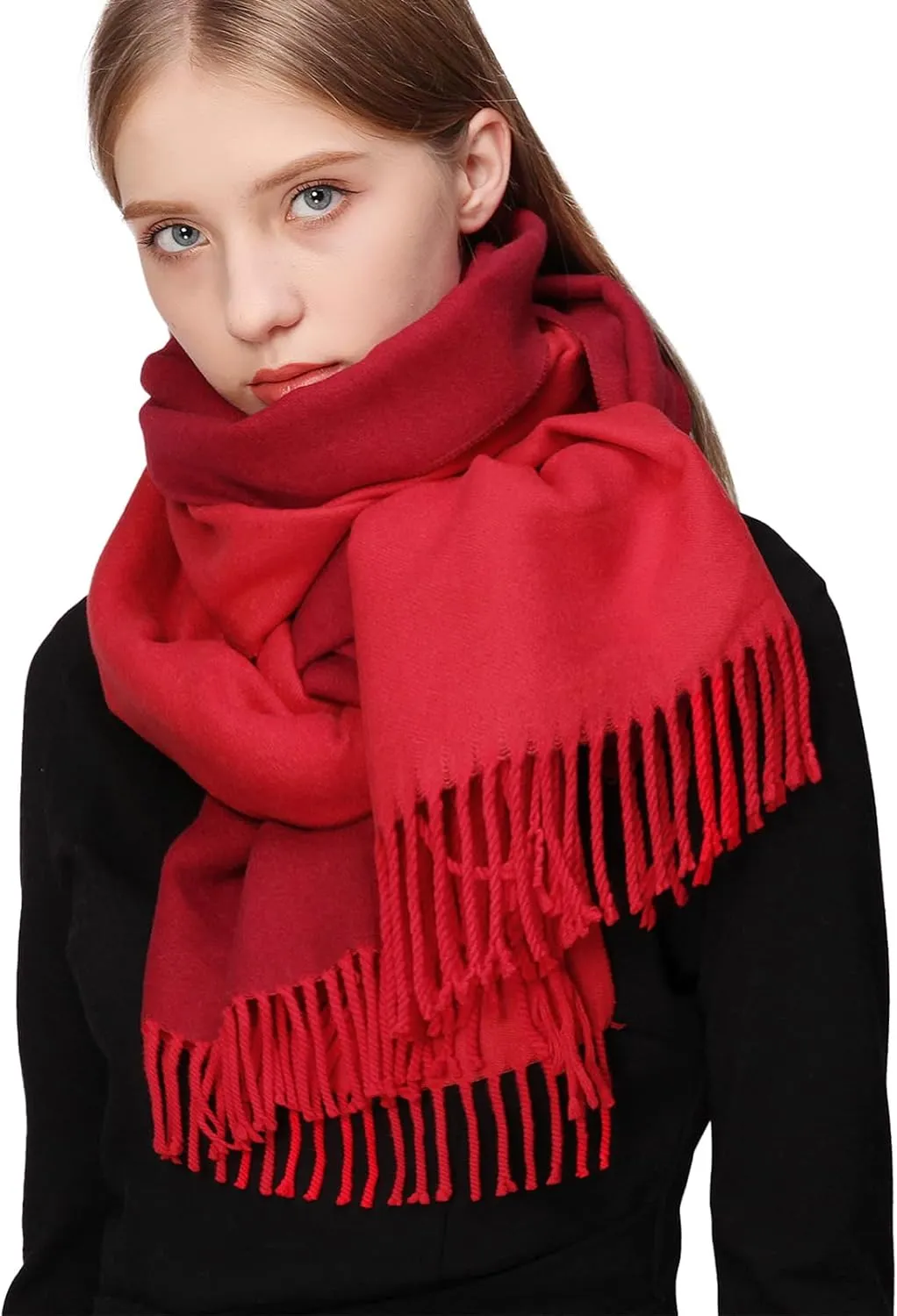 RIIQIICHY Pashmina Shawls and Wraps for Evening Dresses Scarfs for Women Fall Winter Travel Blanket Scarf Large Warm Scarves