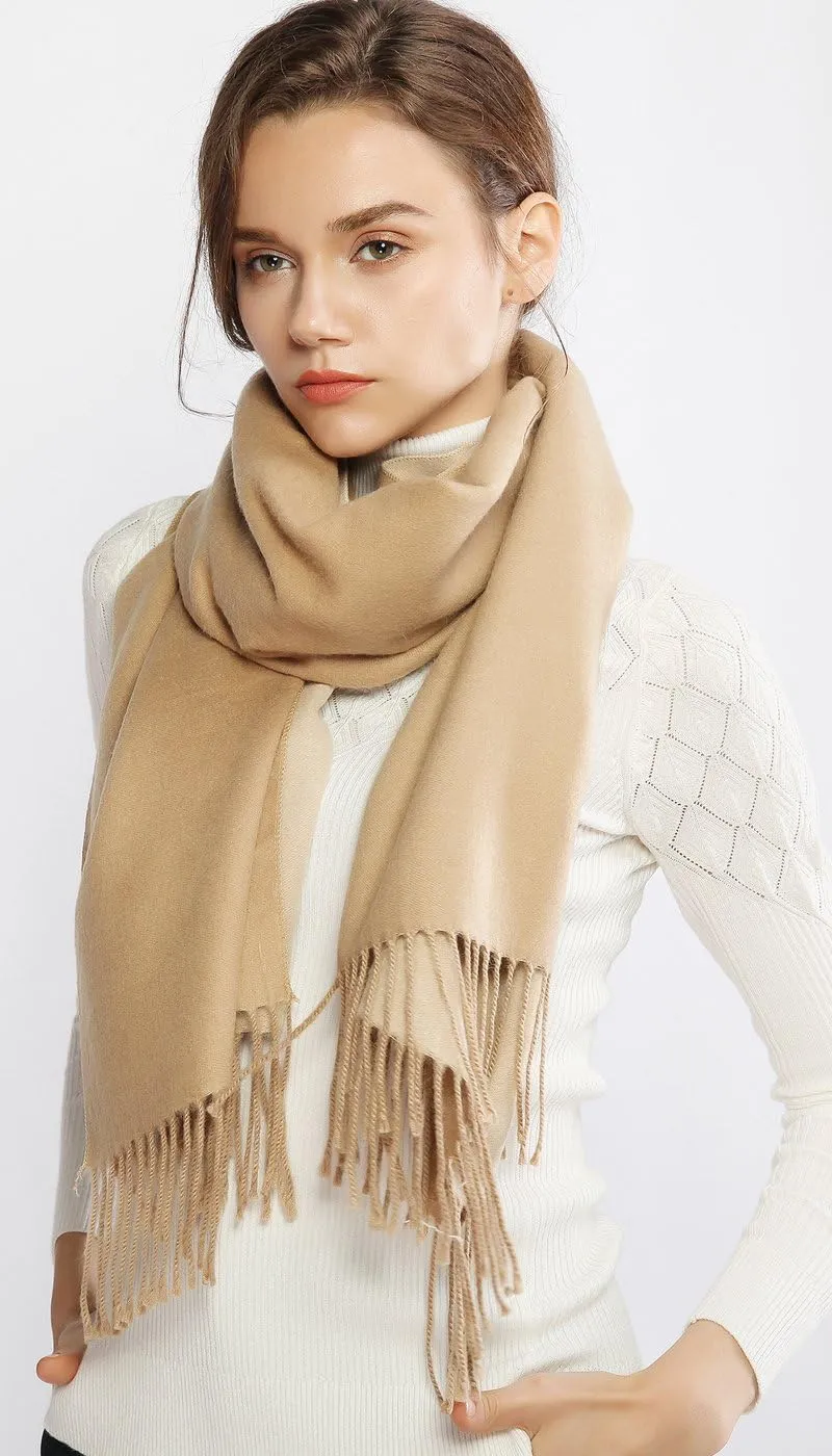 RIIQIICHY Pashmina Shawls and Wraps for Evening Dresses Scarfs for Women Fall Winter Travel Blanket Scarf Large Warm Scarves