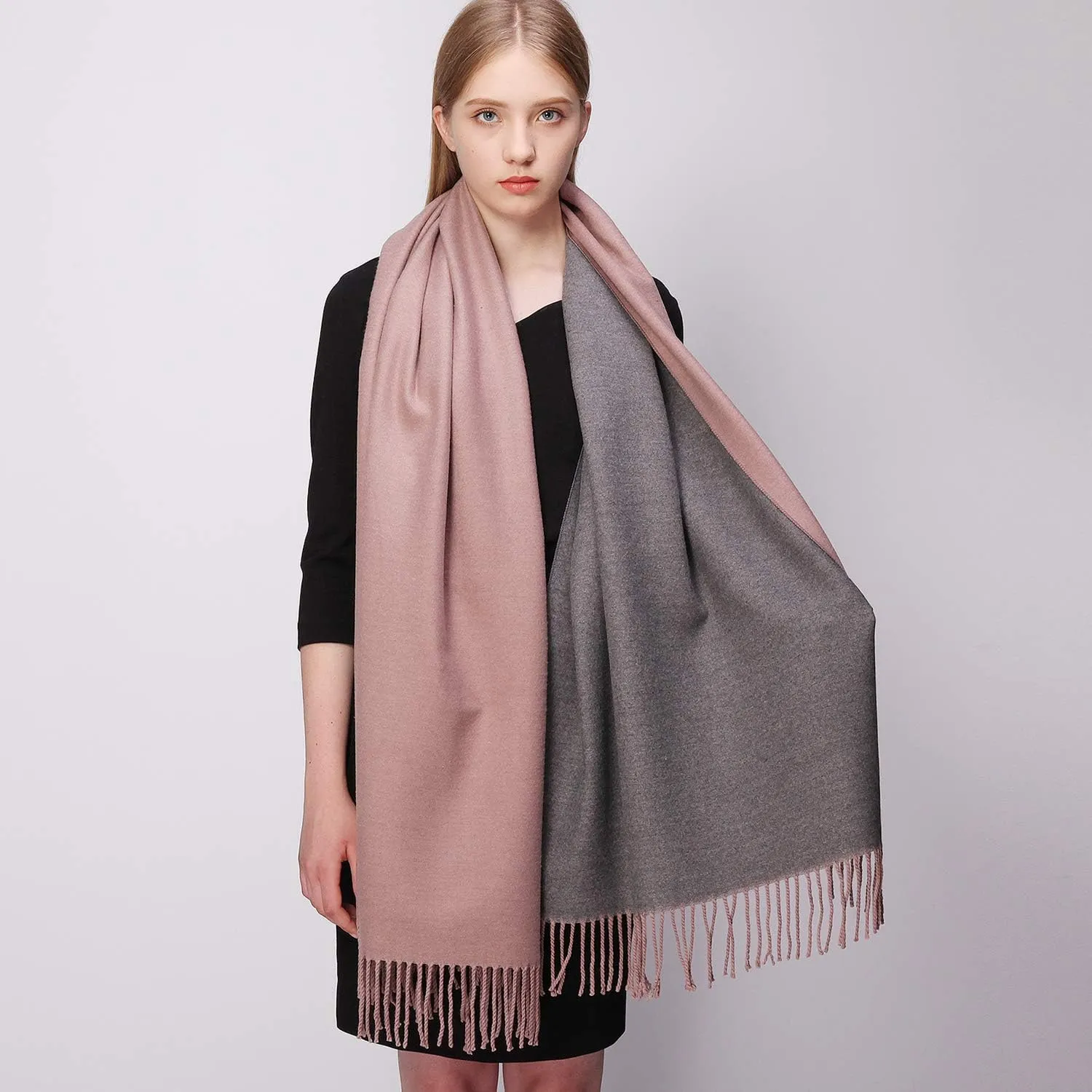 RIIQIICHY Pashmina Shawls and Wraps for Evening Dresses Scarfs for Women Fall Winter Travel Blanket Scarf Large Warm Scarves
