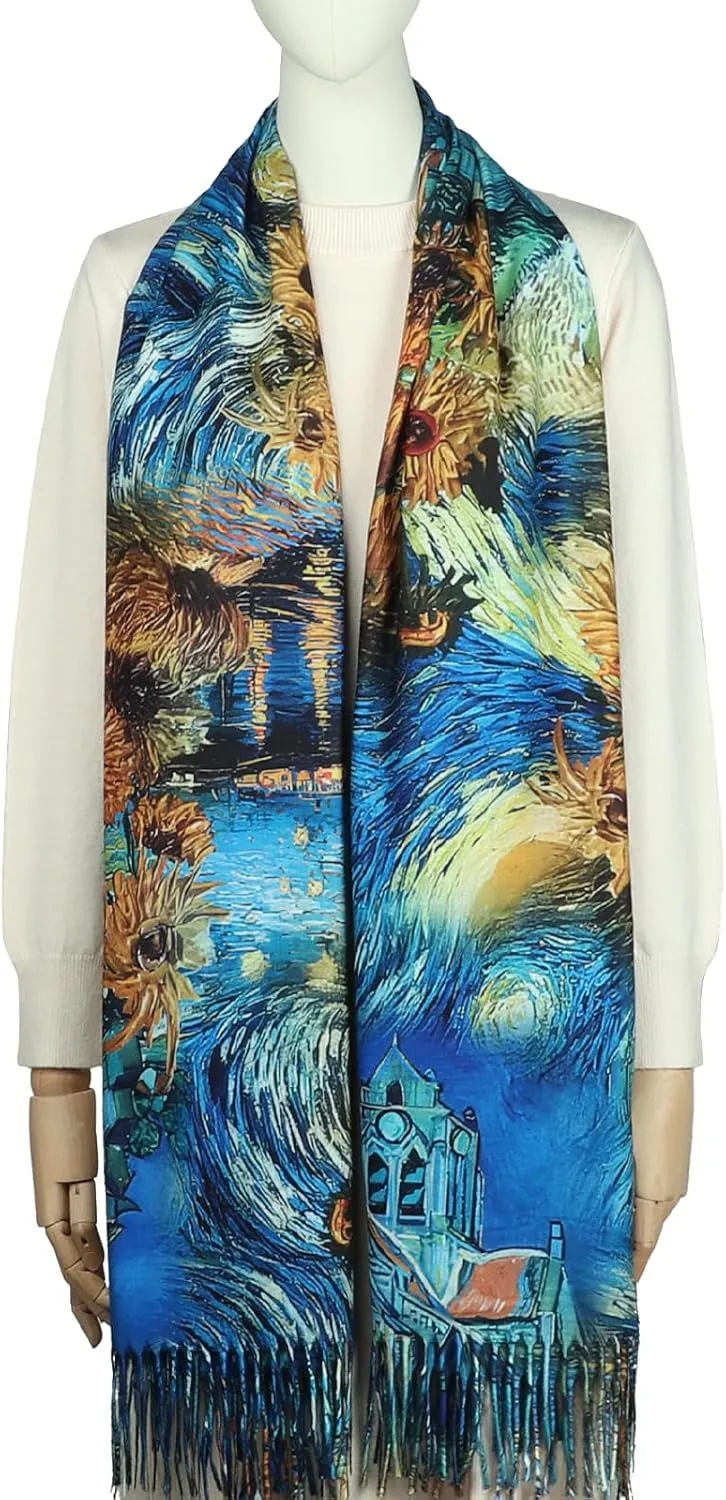 RIIQIICHY Scarfs for Women Fall Winter Scarves Pashmina Shawls and Wraps for Evening Dresses