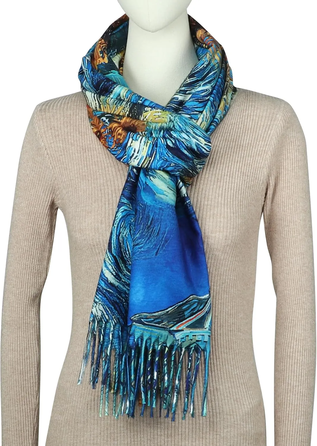 RIIQIICHY Scarfs for Women Fall Winter Scarves Pashmina Shawls and Wraps for Evening Dresses