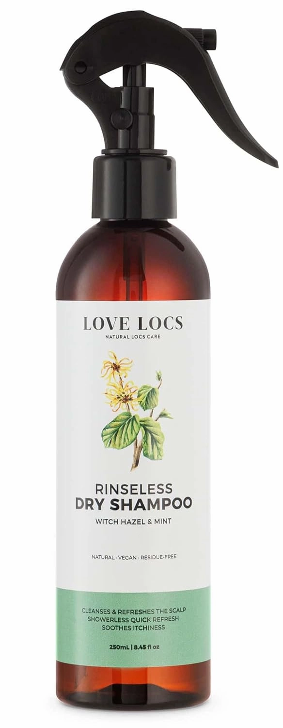 Rinseless Dry Shampoo | No Rinse Shampoo for Locs | Scalp Cleanser for Dreads, Braids, Sisterlocks, Post Workouts | Waterless Cleaning | Vegan | Natural Dreadlock Hair Products