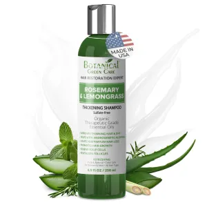 Rosemary & Lemongrass Hair Growth Shampoo for Thinning, Hair Loss, Strengthening & Volumizing, DHT Blocker, Color Safe Made in USA