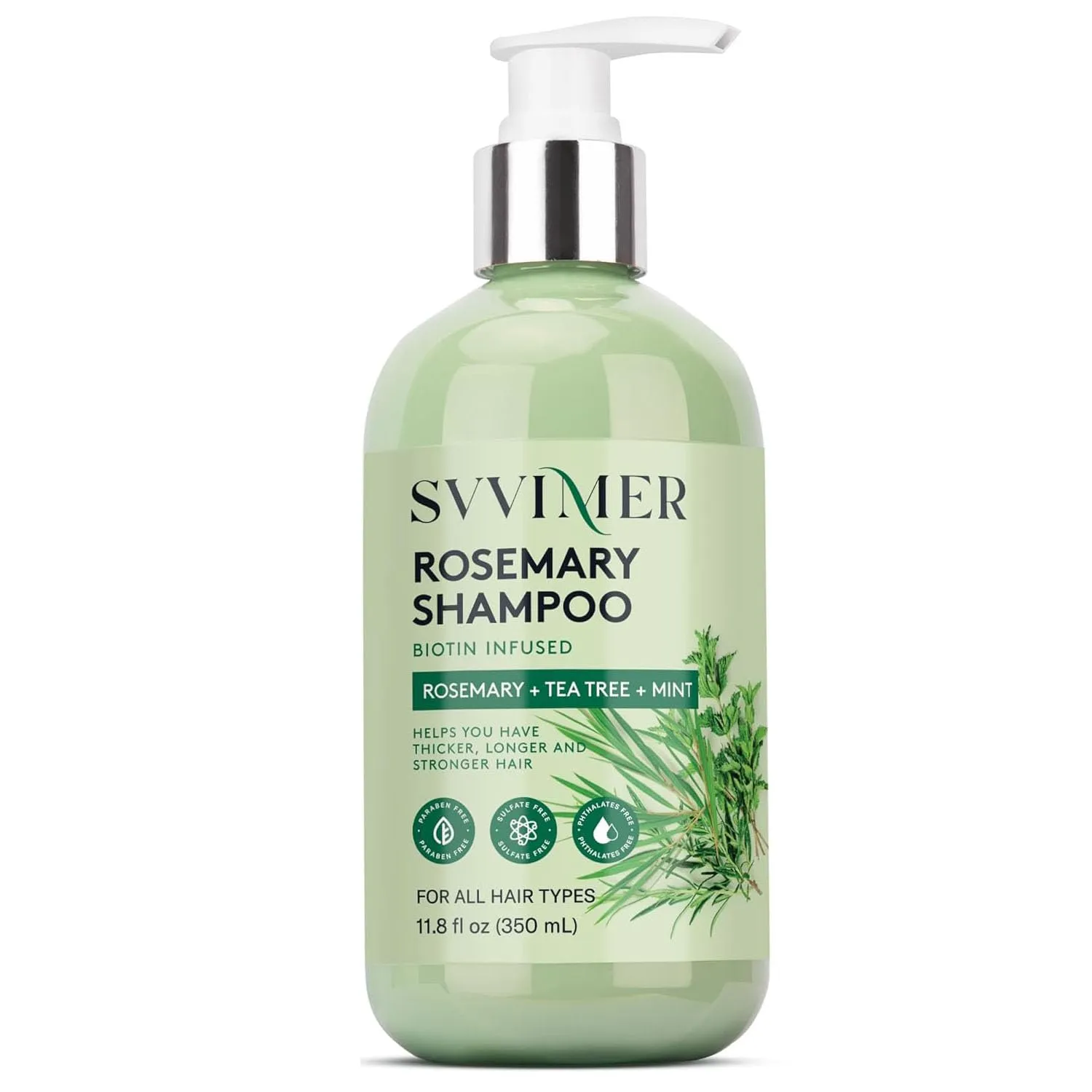 Rosemary Hair Growth Shampoo - Thickening Shampoo with Biotin Tea Tree Oil Mint for Hair Loss and Thinning Hair for Women and Men