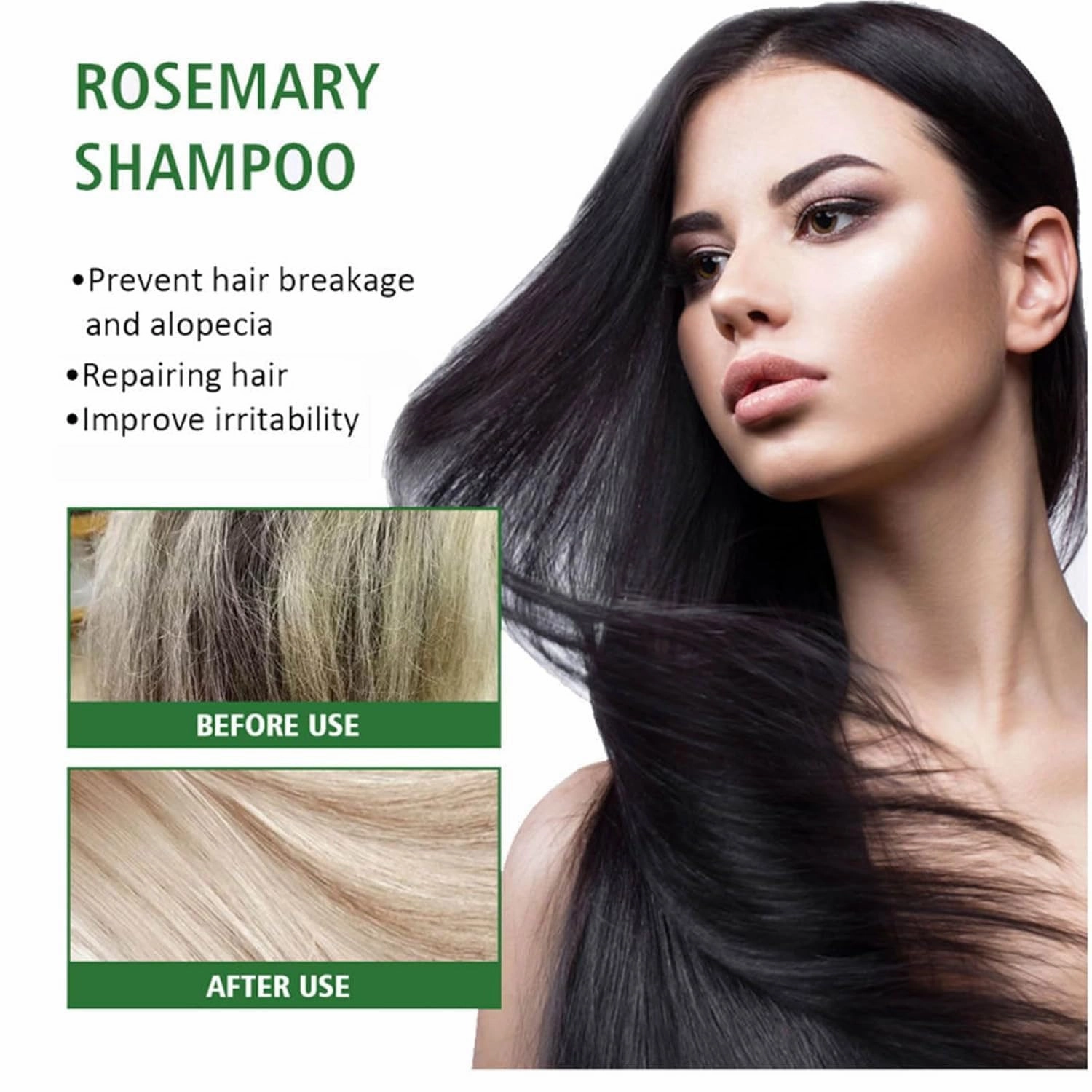 Rosemary Hydrolyzed Keratin Shampoo,100ml Organic Rosemary Hair Growth Shampoo,Shampoo Rosemary Leaf Oil,Rosemary Hydrolyzed Shampoo,Shampoo For Soft Silky Hair,Nourishing Hair (1PC)