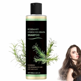 Rosemary Hydrolyzed Keratin Shampoo,100ml Organic Rosemary Hair Growth Shampoo,Shampoo Rosemary Leaf Oil,Rosemary Hydrolyzed Shampoo,Shampoo For Soft Silky Hair,Nourishing Hair (1PC)