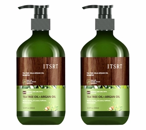 Rosemary Shampoo for Hair Growth, Tea Tree Oil Shampoo, Six Benefits: Anti-Dandruff | Oil Control | Smoothness | Prevent Hair Loss | Nourishment | Brightening for Women and Men - 2Pcs - 16.9 Fl Oz