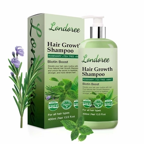 Rosemary Shampoo for Hair Growth, Thickening & Regrowth Formula for Men & Women, Rosemary Mint Strengthening Shampoo with Tea Tree Oil & Biotin for Scalp Therapy & Hair Fall Control 13.5 fl.oz (400ml)