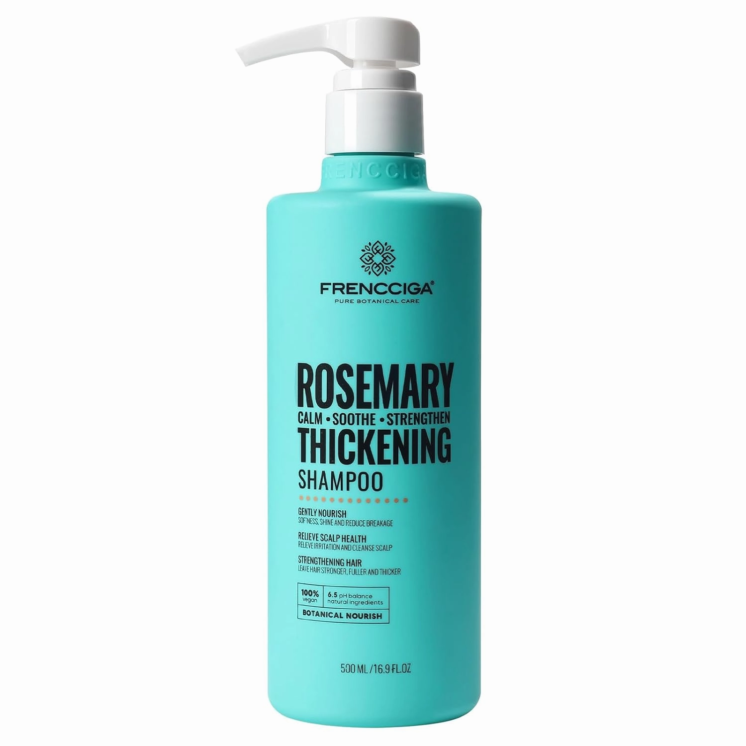 Rosemary Thickening Shampoo, Hair Strengthening Shampoo for Thin & Fine Hair, Gently Cleanses & Strengthens Weak and Brittle Hair 16.9 FL.OZ