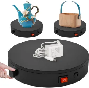 Rotating Display Stand 44LB Capacity, 7.87in Diameter, Knob Control Speed, Motorized Electric Turntable for Shooting and Dispaly, 3D Scan Lazy Susan for Photography