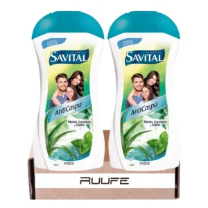 RUUFE Anti-Dandruff Shampoo (2 Pack) - Eucalyptus, Mint and Aloe Vera Formula - Colombian and Peruvian Inspired