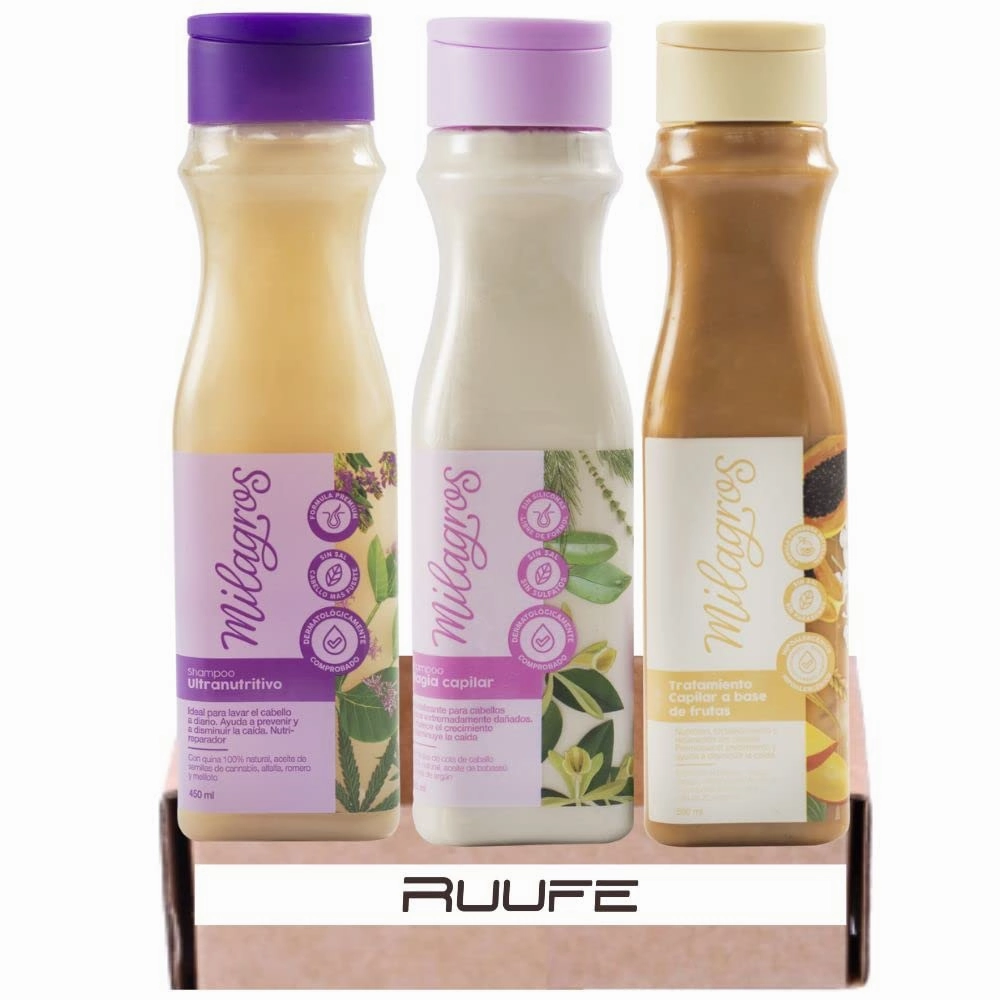 RUUFE Shampoo & hair care Milagro (3 pack) Milagro Shampoo ultra-nutritivo shampoo Magia Capilar y Tratamiento a base de frutas Colombia Champu milagro