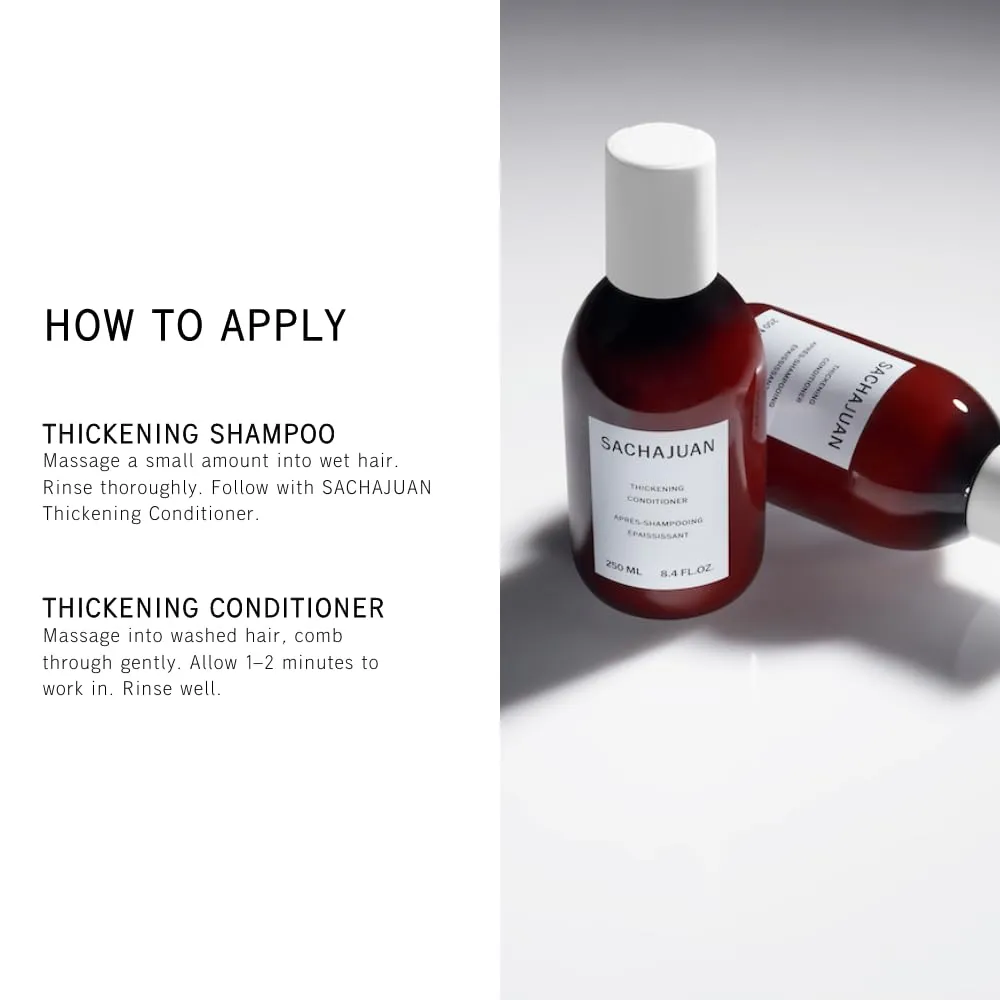 SACHAJUAN Thickening Shampoo and Conditioner Set | Ocean Silk & Thickening Technology For Volume | Vegan & Paraben Free | Set of 2 (33.5 oz)