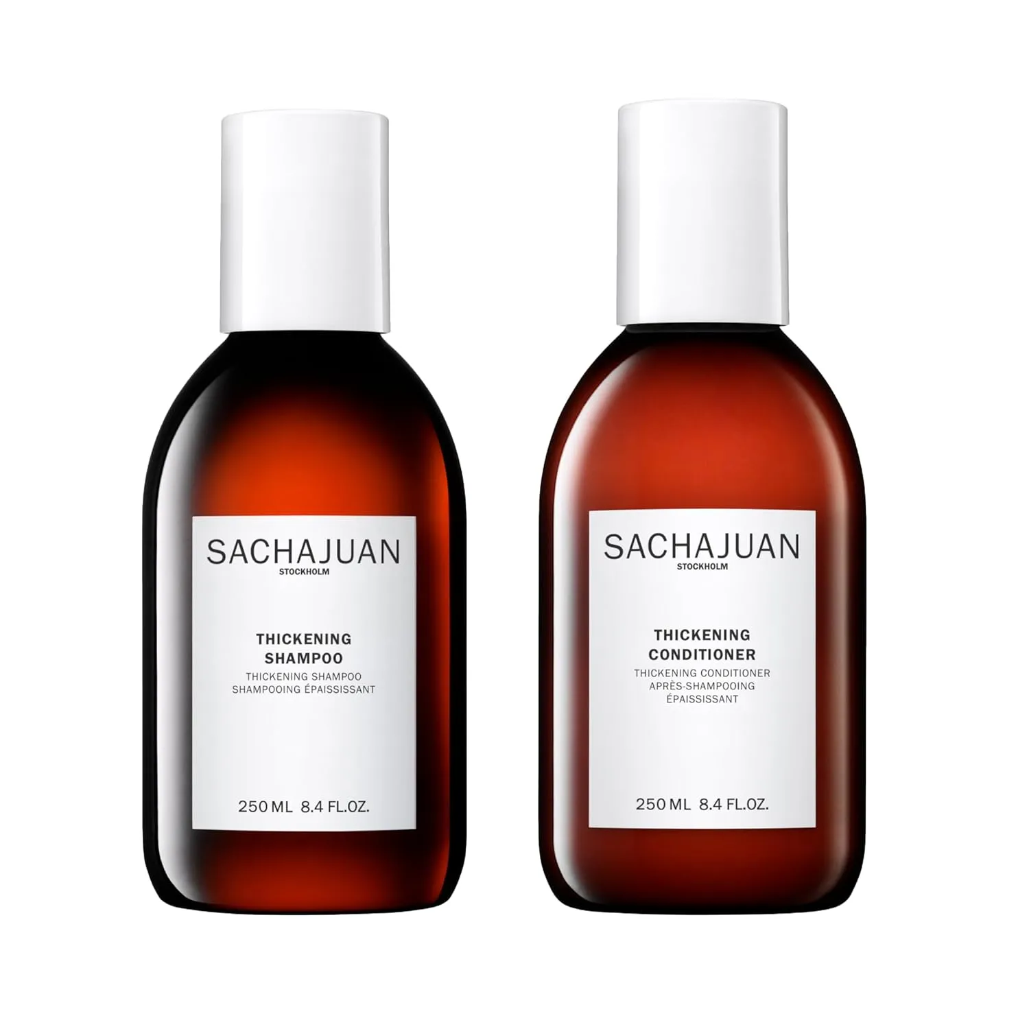 SACHAJUAN Thickening Shampoo and Conditioner Set | Ocean Silk & Thickening Technology For Volume | Vegan & Paraben Free | Set of 2 (8.4 oz)