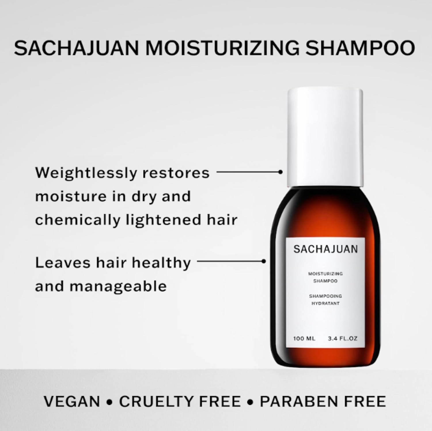 SACHAJUAN Moisturizing Shampoo, for Damaged, Dry, Bleached or Colored Hair, Moisture-Rich with Argan Oil