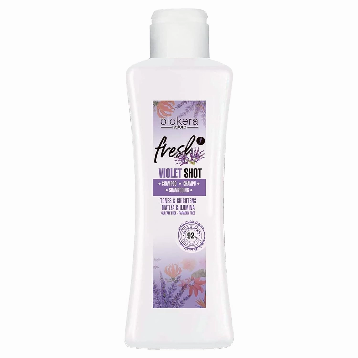 SALERM - Purple Shampoo for Blonde, Gray, Highlighted, or Bleached Hair - Biokera Fresh Violet - 300 ml - Violet Shampoo - Tones and Brightens - Maintains Color - Sulfate-Free and Paraben-Free