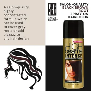 Salon Grafix High Beams Intense Temporary Spray - Brown Black for Unisex - 2.7 oz Hair Color (Pack of 2)