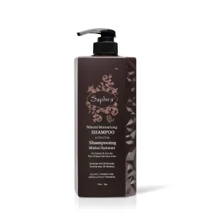 Saphira Mineral Moisturizing Shampoo, Hydration and Shine for Dry, Damaged, Permed or Chemically Treated Hair and Scalp, Sulfate-Free, Paraben-Free, Vegan, Prevents Frizz and Split Ends