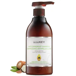 Saryna Key Anti Dandruff Shampoo - All Hair Types - Itchy and Dry Scalp Treatment with Natural Shea - Fights Dandruff with Shea Butter, Vitamins, Amino Acids, Extracts with Menthol (500ml/16.9)