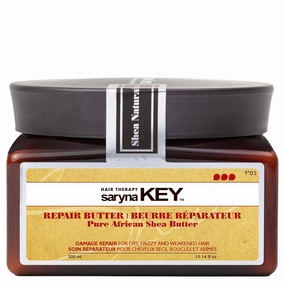 Saryna Key Damage Repair Treatment Butter Mask - African Shea Butter for Dry Hair Treatment - Rejuvenating Butter Moisturizer with Natural Keratin and Vitamins A, E, F (300ml/10.14oz)