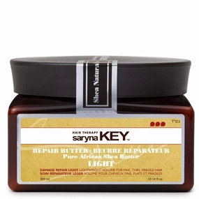 Saryna Key Light Damage Repair Treatment Butter Mask - African Shea Butter for Dry Hair Treatment - Rejuvenating Butter Moisturizer with Natural Keratin and Vitamins A, E, F(300ml/10.14oz)