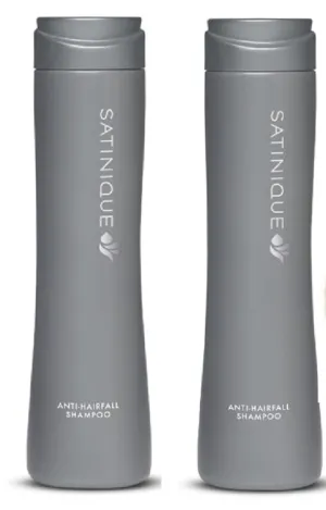 Satinique Anti-Hairfall Shampoo Large Size (2 x 9.4 Oz. / 280 ML X 2) - Silicone Free, Fine Hair, Hair Loss, Unisex-Adults