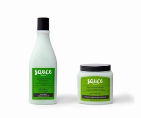 SAUCE BEAUTY Gift Bundle - Guacamole Deep Moisture Hair Mask   Chimichurri Mint Tingle Repair Shampoo