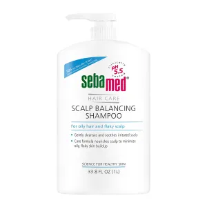 SEBAMED Scalp Balancing Shampoo - Gentle Anti Dandruff Shampoo Formula for Oily Hair and Flaky Scalp 33.8 Fluid Ounces (1 Liter with Pump)