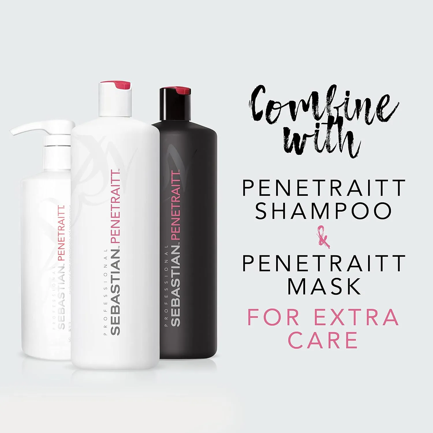 Sebastian Professional Penetraitt Shampoo & Conditioner, Strengthening & Repair, For Damaged & Colored Treated Hair