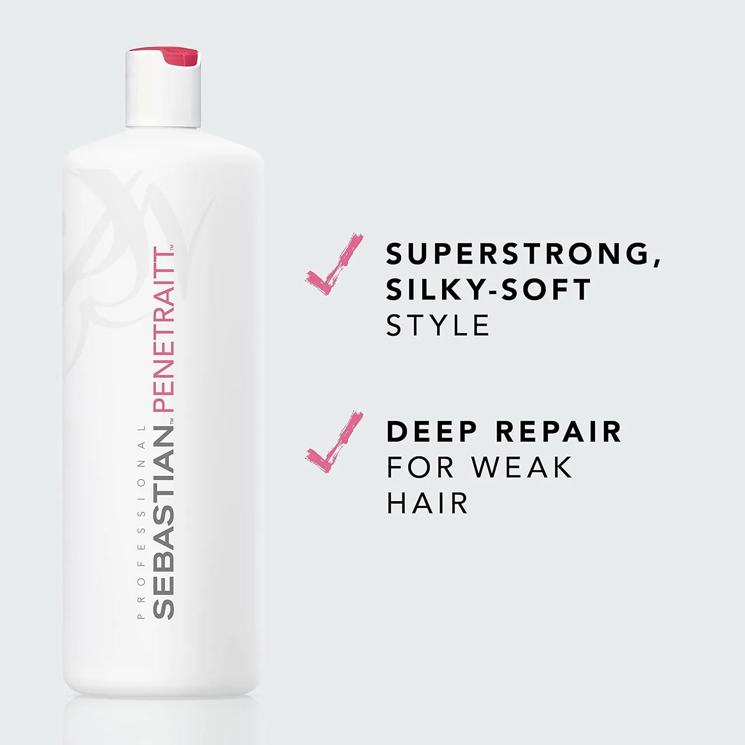 Sebastian Professional Penetraitt Shampoo & Conditioner, Strengthening & Repair, For Damaged & Colored Treated Hair