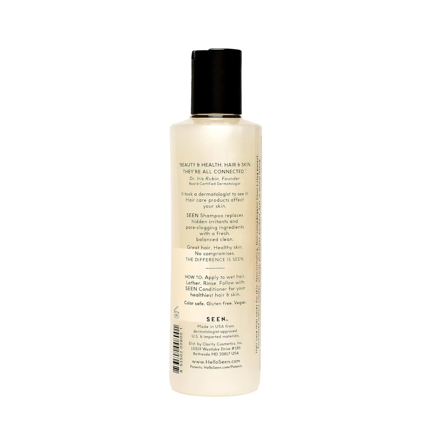 SEEN Shampoo & Conditioner Bundle - Scented, Non-Comedogenic & Sulfate-Free Hair Care - Dermatologist-Developed, Safe for Sensitive & Acne-Prone Skin