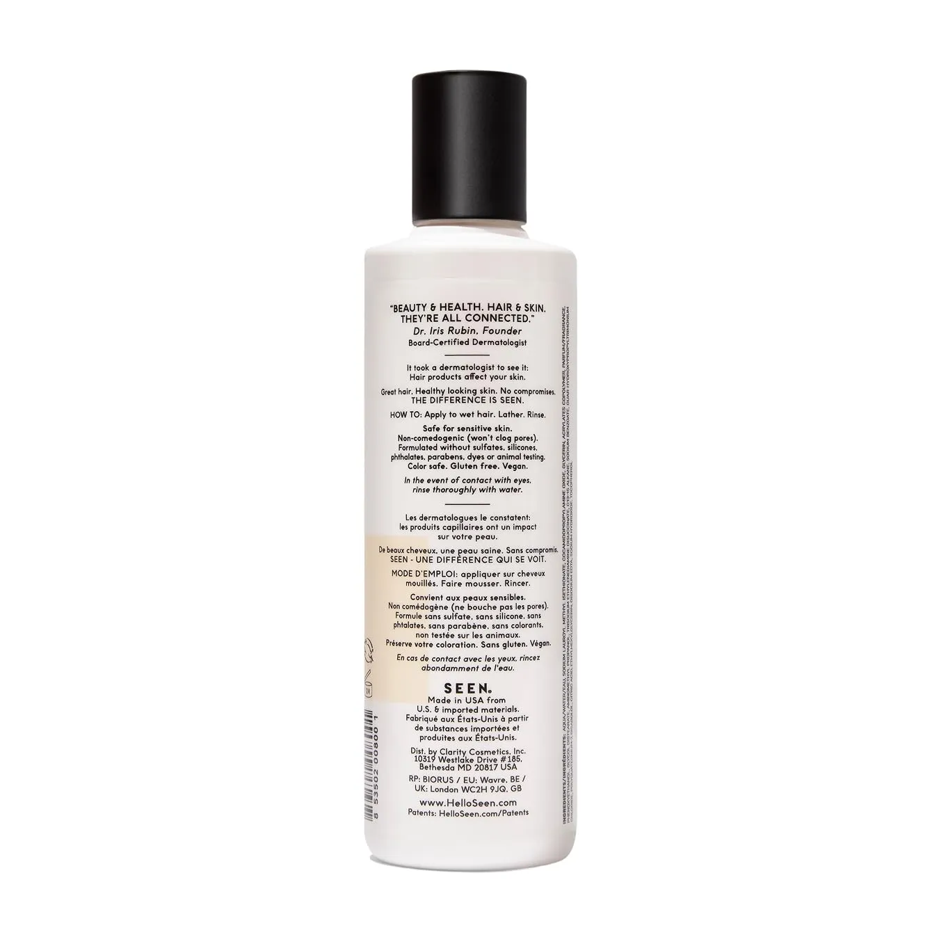 SEEN Shampoo - Scented - Non-Comedogenic & Sulfate-Free Hair Shampoo- Dermatologist-Developed - Safe for Sensitive & Acne Prone Skin