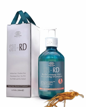 SH-RD Red Ginseng Activating Shampoo for Thinning Hair | Herbal Extract, Rosemary, Vitamin B5 | Root-Lifting, Oil Control & Anti-Dandruff | Sulfate-Free - 6.76oz/200ml