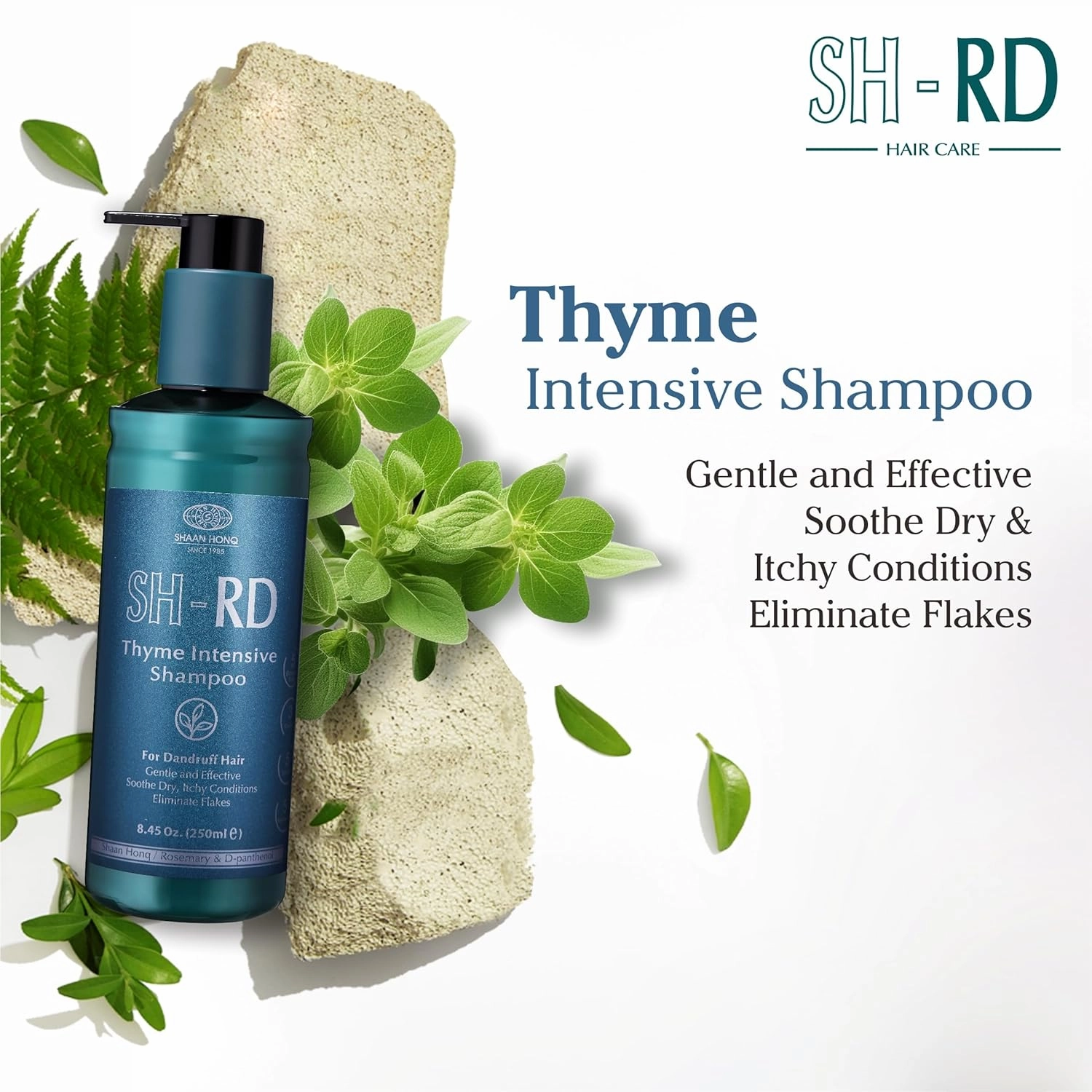 SH-RD Thyme Intensive Shampoo for Oily, Dandruff Scalp | 1% Zinc Pyrithione Added | Itchness Soothing, Rebalancing, Hydrating Dry Scalps - 16.9oz/500ml