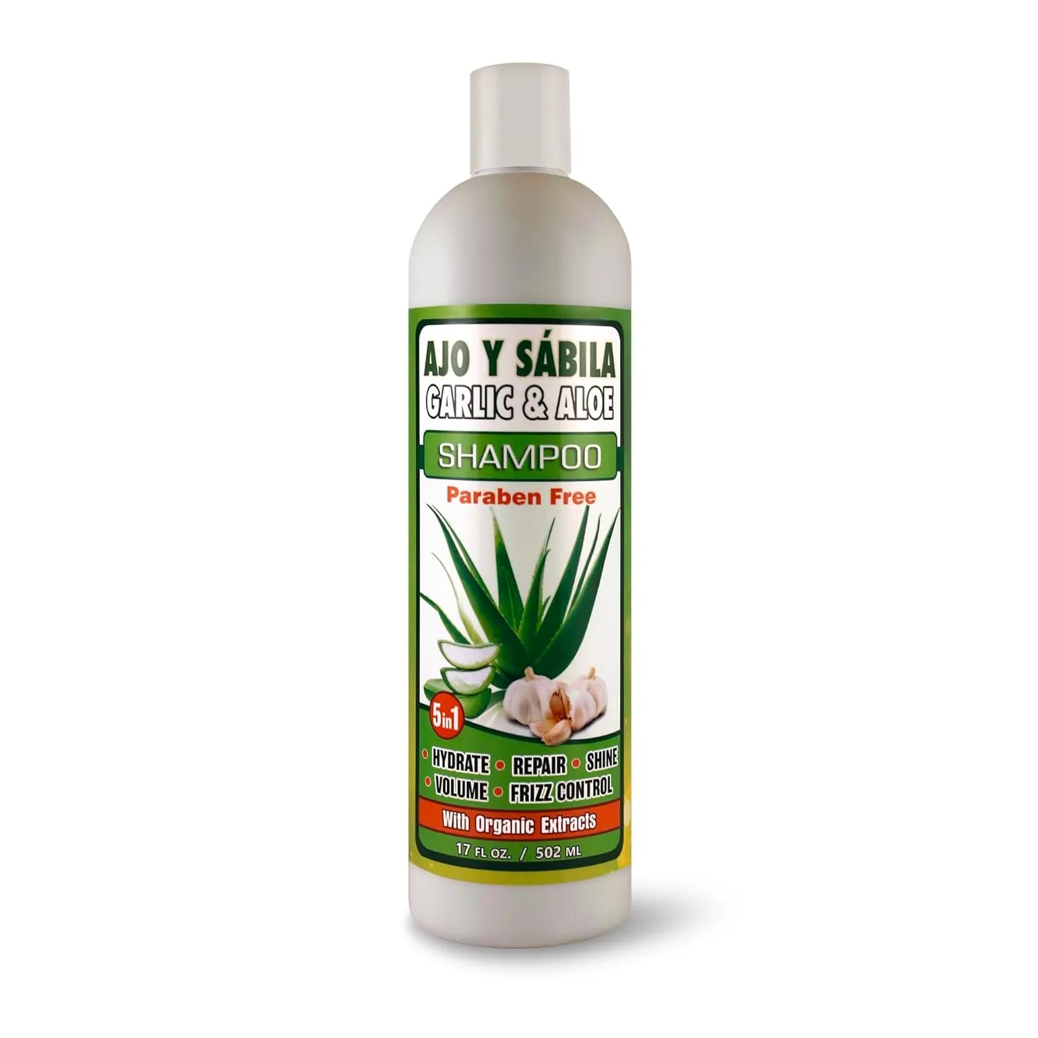 SHAMPOO AJO Y SABILA ( GARLIC & ALOE SHAMPOO), 17.0 Fl Oz, 1